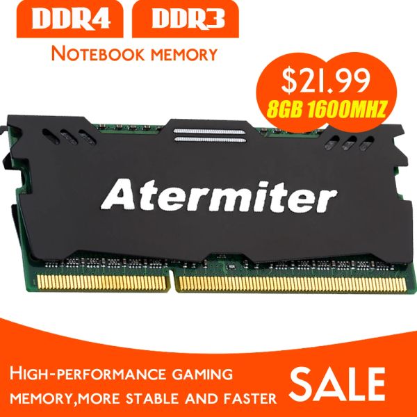 RAMS ATERMITER DDR3 DDR4 PC3 PC4 16GB 8GB 4GB 2GB LAPTOP RAM 1066 1333MHZ 1600 2400 2666 2133 DDR3L SODIMM Notebook RAM