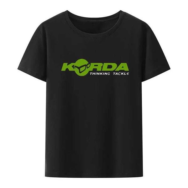 Herren-T-Shirts Korda Inspirierte Tribut T-Shirt Herren Casual Cool Modal Short Plaid Fishing Car Freizeit Camping T-Shirt J240426