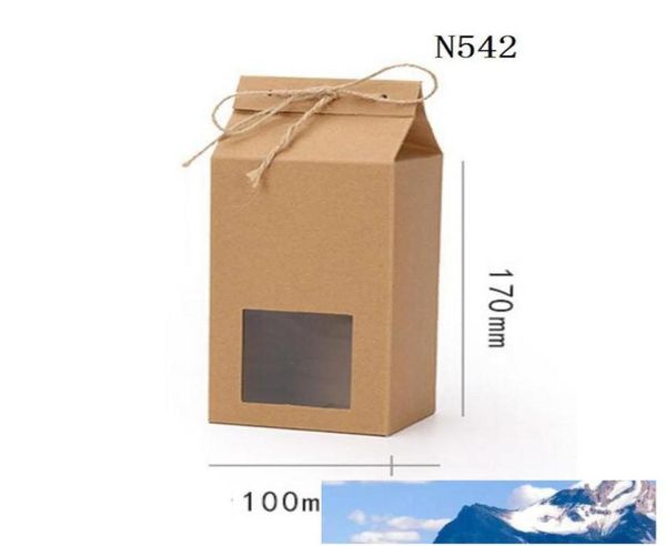 Imballaggio da tè cartone da cartone da kraft sacchetto di carta piegata a dadite scatola da tè alimentare in piedi sacchetto da imballaggio di carta3895252