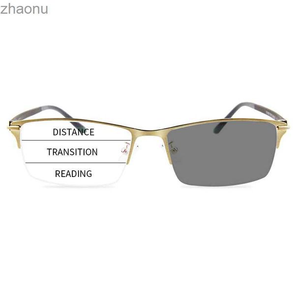 Güneş Gözlüğü Multifokal CR39 Sert Reçine Lensleri ile Renkli Progresif Okuma Gözlükleri UV Dirençli Güneş Okuyucu Erkek Presbiteryen Güneş Gözlerixw