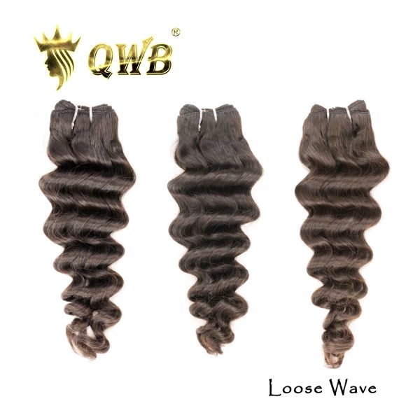 Perücken Loose Weave 3 Bündel Deal Brasilianer 100% menschliches Haarerweiterung unverarbeitete natürliche Farbe 12 