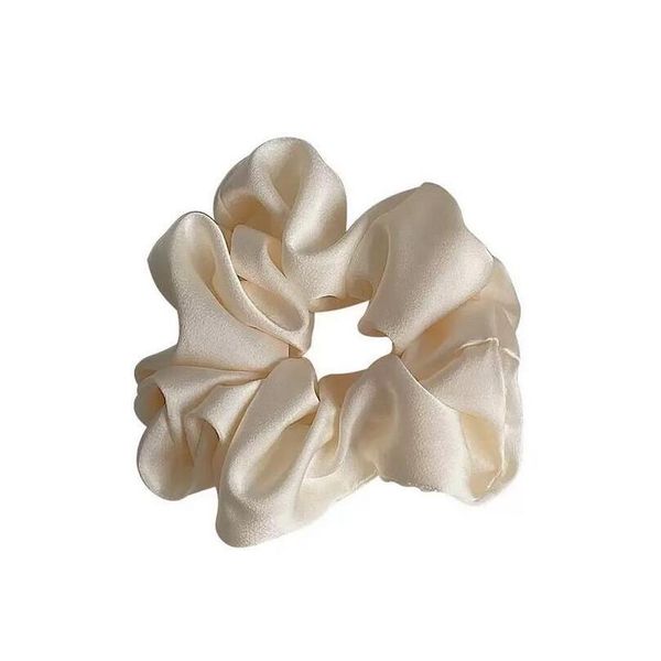 Outros itens de beleza de saúde Lady Hair Scrunchies Ring Strelth HairBand Color Solid Bubble Sports Dance Silk Silk Charming Band P DH1C7