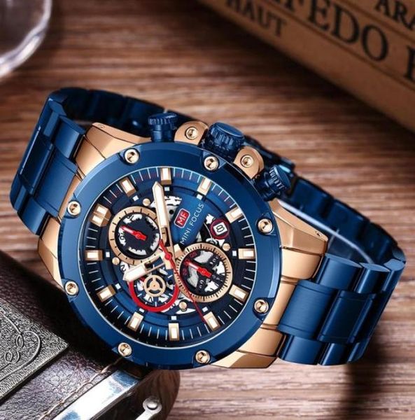 Guarda Mini Focus Fashion Multifunction Sport Male Watches Top Brand Luxury Watch Calendar Calendar Cink Acciaio Solido Luminio H4926539