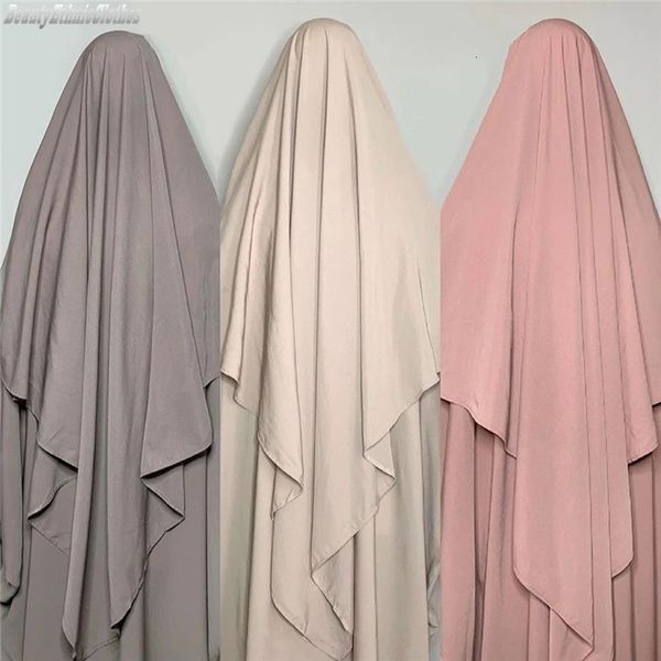 Grande Ramadan Eid Eid elegante preghiera musulmana Mescale sopraelevato Copertina completa Khimar Hijab Adorazione Servizio Niqab Top 1pcs Testewwear 240416