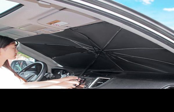 Auto Sonnenschatten für Windschutzscheibe Faltbare Sonnenschirme für Auto vorne Windschutzscheibe leicht zu lagern Fahrzeug vor UV Sun und H2940245