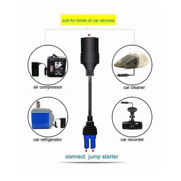 NUOVO connettore Adattatore per accendissione per sigaretta Portable EC5 da 1 pezzi per la batteria a batteria da 12 V per batteria per salto per salto per salto per la batteria Connettore booster