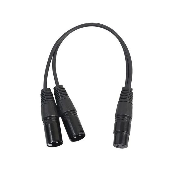 2024 3Pin XLR 1 männlich bis 2 weibliche Audioverlängerungskabel Mikrofon Y Audio -Splitterkordlinie für Mixer -Mikrofonlautsprecher Bühne Leuchtdauer Audioverlängerungskabel