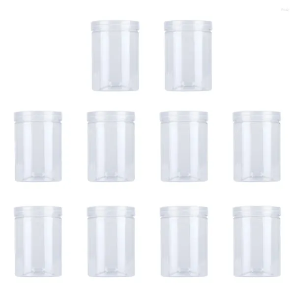 Garrafas de armazenamento 10 PCs Clear Candy frascos transparentes recipientes