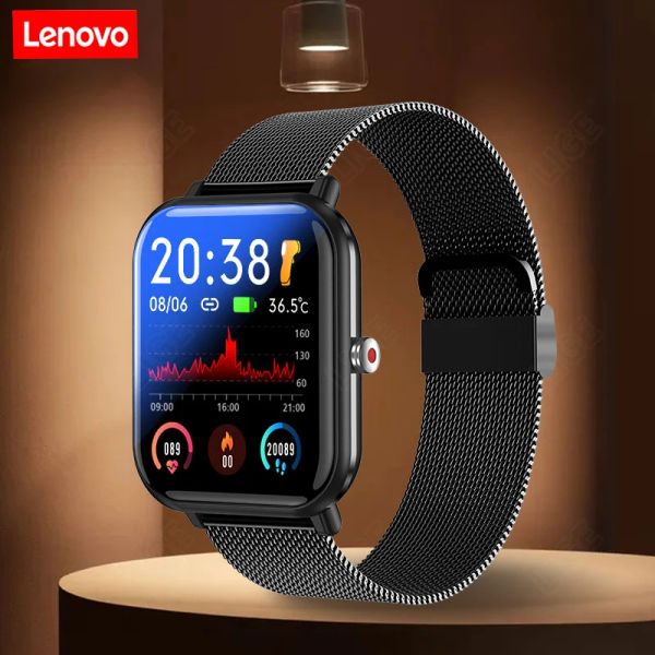 Fälle Lenovo Männer Frauen Sport Smart Watch 1,7 -Zoll HD Full Color Large Touchscreen Smart Watch Schwimmen wasserdichte Schlafmonitor Uhr