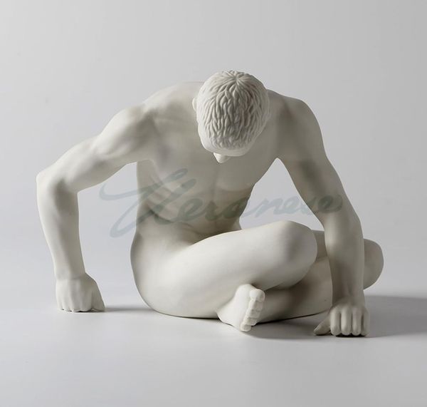 Scultura di alta qualità Carattere ceramico moderno Scultura da arte nude statue astratta pensatore di figurina gay angelo ornamen2056471