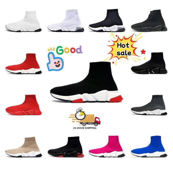 Tasarımcı Ayakkabı Erkekler Kadın Paris Sock Shoes Sıradan ve rahat ayak bileği botları hız koşucusu spor ayakkabılar tam renk yelpazesi