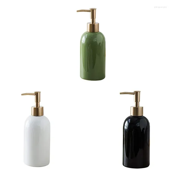 Garrafas de armazenamento Dispensador de sabão de estilo ad-Simple Recarregável Garranda de loção de cerâmica para dispensadores de mãos líquidas loções de shampoo