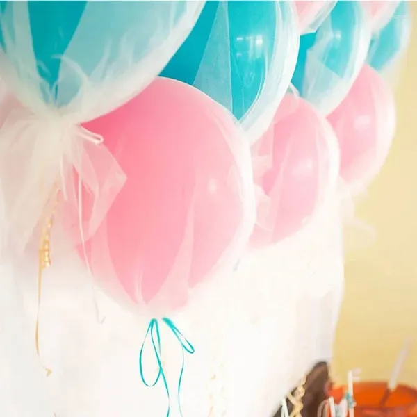 Decoração de festa organza tecido fio tule roll balloons mesa de aniversário de casamento arcos de cadeira de corrimão DIY DIY1.6 2M