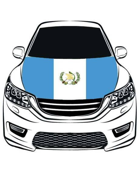 Copertina per cofano per auto della bandiera nazionale del Guatemala 33x5ft 100polyesterEngine Elastic Fabrics può essere lavato Banner di cofano per auto 6167776