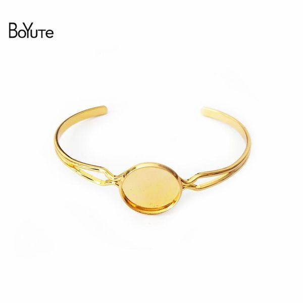 Boyute 10pcs Fit 16mm Cabochon Movicella rotonda regolabile Bracciale in ottone Bracciale Bangles BANCIO BASSE8458150