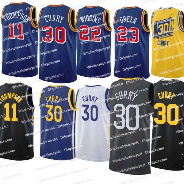 Jerseys de basquete Stephen Curry 30 Thompson 11 Wiggins 22 Poole 3 Iguodala #9 Green #23 Kuminga 00 Cidade 22-23 Nova temporada Jerseys Men Youth S-xxl