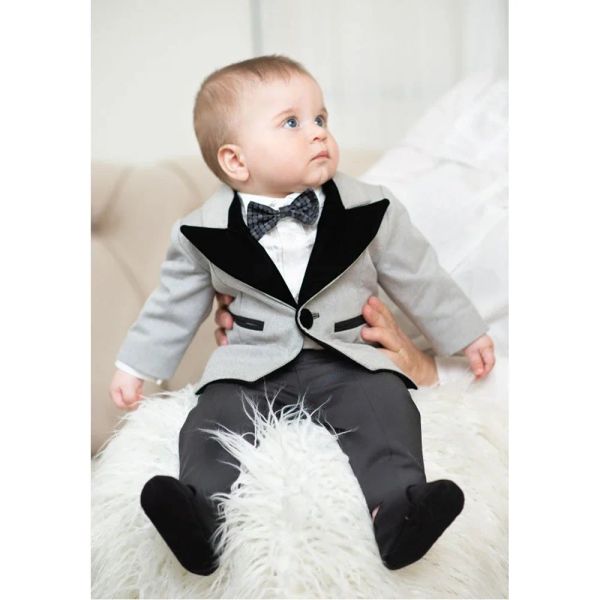 Abiti da ragazzo Fashion per bambini abito formale smoking smoking a 2 pezzi petto bavaglio un pulsante blazer fotografia costume abiti per bambini vestiti ragazzi sottili