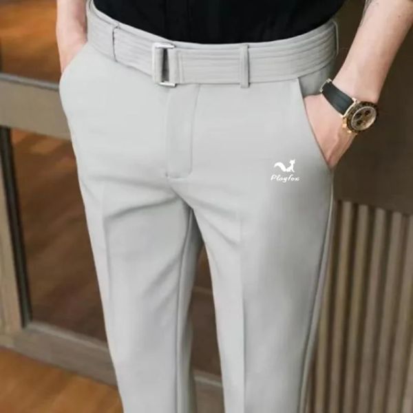 Calça calça calças de golfe 2024 Autumn Homem Casual Business Troushers Breathers Breathable Straight Pernas Pontas de golfe masculino Longo
