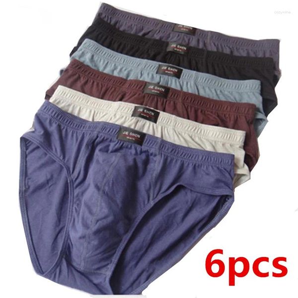 Трусы 2024 Сплошная заводская прямая продажа 6pcs/lot mens cotton bikini bikini bants для мужчин сексуально