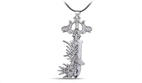 Collane a ciondolo Fan Fan Magic Wand Jewelry Dichiarazione Women Collana Kingdom Hearts Leather Chain Game KH 3 Chiave Pendants Men 9534400