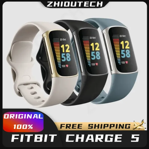 Saatler Orijinal Fitbit Charge 5 Fitness Sport Tracker Sağlık Kalp Hızı Uyku Monitörü EKG IOS Android için Su Geçirmez Akıllı İzleme