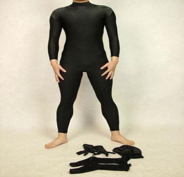 Halloween Cospaly Black Full Corpody Unissex Lycra spandex zentai traje lycra zentai fantasia2344366