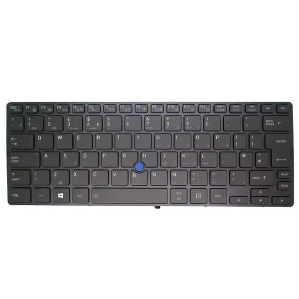 Teclado de laptop para Toshiba Tecra X40-D X40-E TBM16N36GBJ3562 G83C000KL1EN UNIDADE Reino Unido UK preto com retroilumide