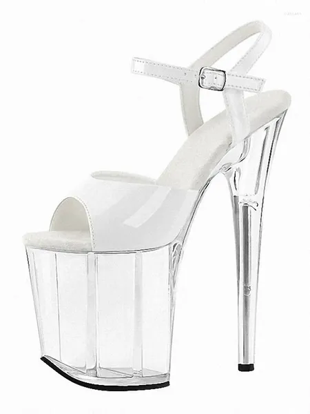 Scarpe vestiti per capolino Nightclub sexy sandali sexy strip pole danza 20 cm sposa concisa elegante piattaforma di grandi dimensioni tacchi sottili