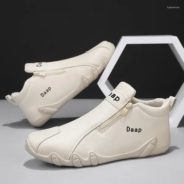 Sapatos casuais 2024 Spring Men's Leather Shoe Foot Lefu Sofra de alta qualidade de alta qualidade