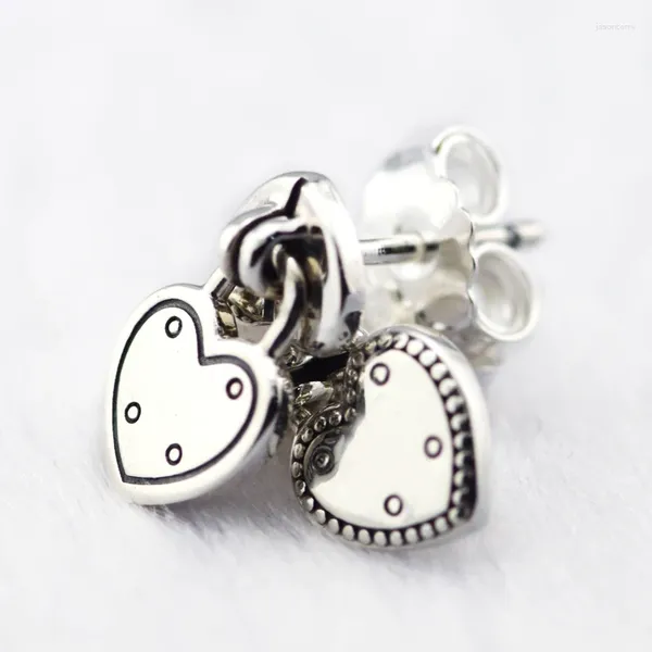 Brincos de garanhão Love Locks 925 Sterling-Silver-Jewelry