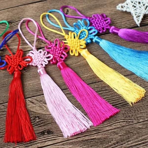 Decorazione per feste 5 pezzi/lotto China Ornamenti tradizionali Red Chinese Throding Woven Tassel Auton Hanging Car Lucky Unique