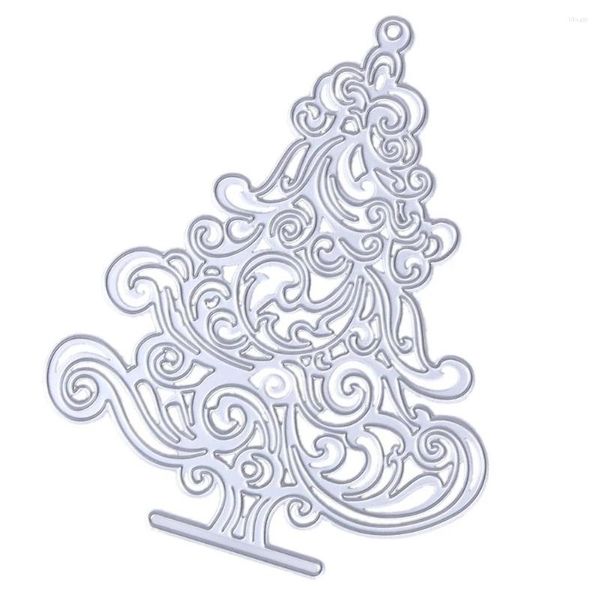 Bottiglie di stoccaggio di Natale tagli tagli alberi stencil taglieri fai -da -te che preparano la creazione di carta decorativa (argento)