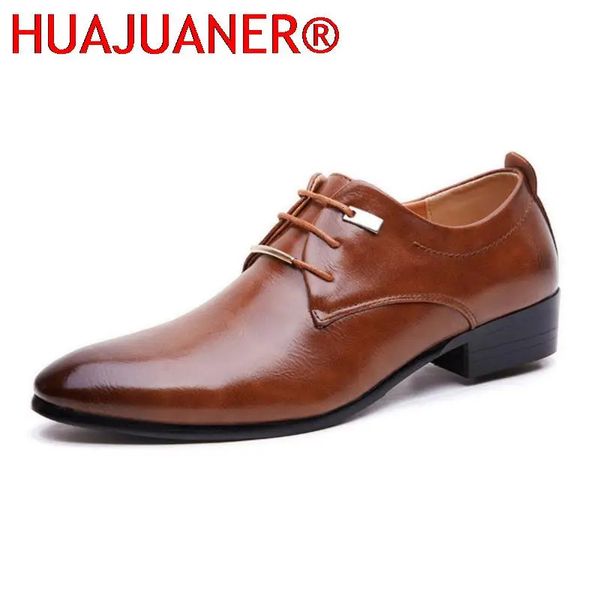 Elegante Leder Männer Schuhe Italienische formelle Kleidung Männliche Schuhe Luxusmarke Mode Moccasins Büro Oxford für Mann Y240417