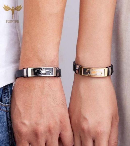 Bracciale Bracciale Men039S Scorpion Leatine Accessori in acciaio senza banglestainless Gold Punk Gioielli Punseras Mujer8244319