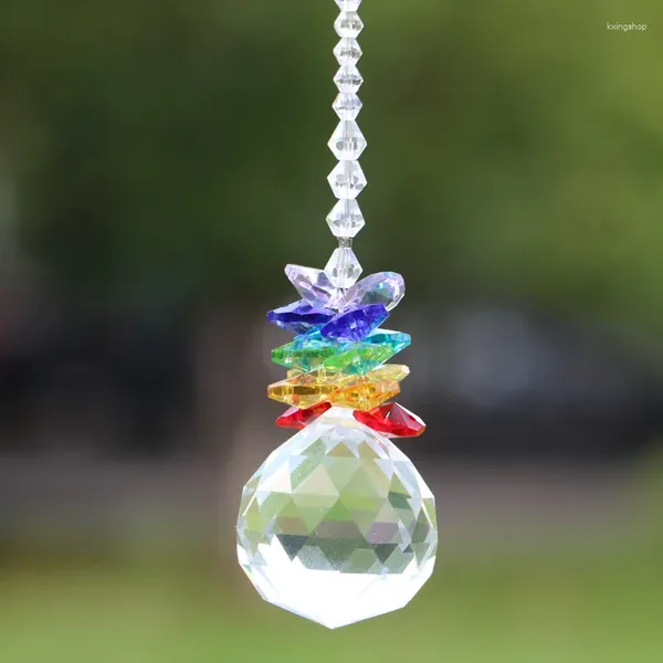 Figurine decorative 1pcs Prismi a sfera lampadario cristallino sospeso arcobaleno suncatcher a sospensione decorazione per la casa