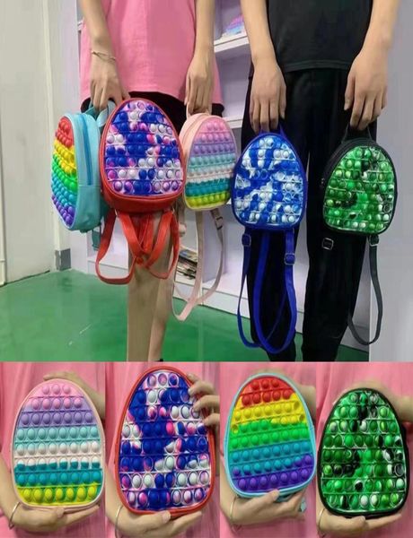 Rainbow Tie Dye Dye Rackpack S Bag Toys Reliver Stress Toy Toy Bubble Antistress Toy Sensory Child Toys Rackpacks Рождественский подарок 9014022