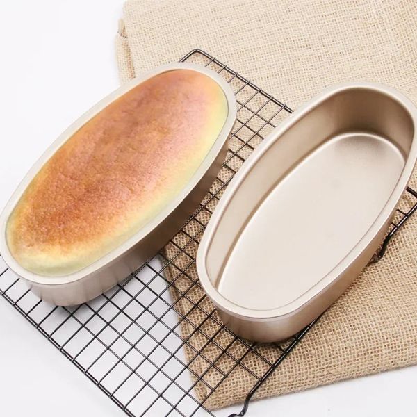 Moldes 23cm ovais do anti -estick Prande de aço carbono cheesecake pão pão assado com molde de bandeja de cozinha Acessórios de cozinha da bandeja de bandeja