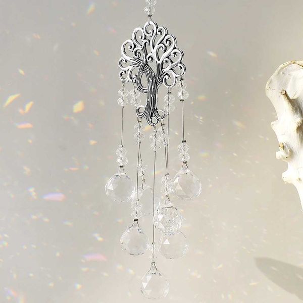 Gartendekorationen Sonnencatcher Crystal Prism Tree of Life Sun Catcher Gartendekoration Regenbogen Hersteller für Fenster Sundrop Crystal Dekoration Hochzeit