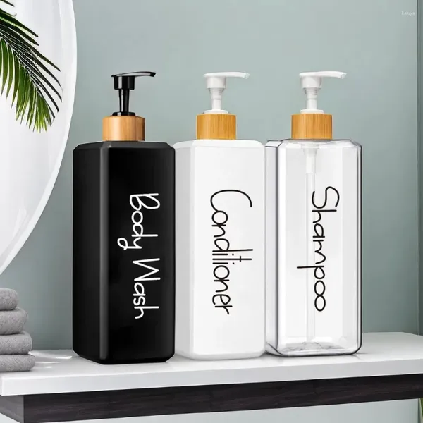 Sıvı Sabun Dispenser Banyo Şampuanı ve Saç Kremi Pompa Şişesi 16 oz Doldurulabilir Losyon Ev Dekor