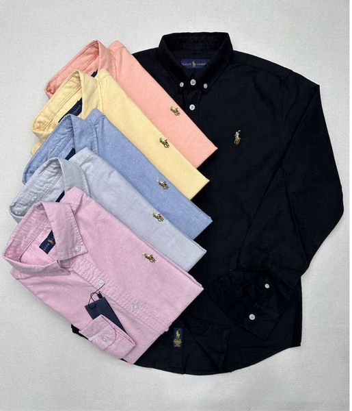 Fashion S Polo Mens 2024s Casual Long Sleeve Frühling und Herbst Business Cotton Oxford Non -Iron Slim Paul Formal Hemd High Leeve Pring Lim Hirt 5511ess