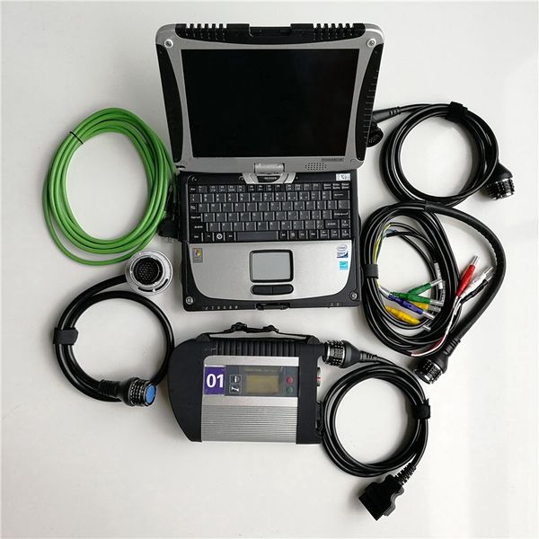 MB STAR C4 Compact 4 Scanner di strumenti a diagnosi automatica in HDD da 320 GB e CF-19 utilizzato Toughbook V12.2023 S0FT/WARE