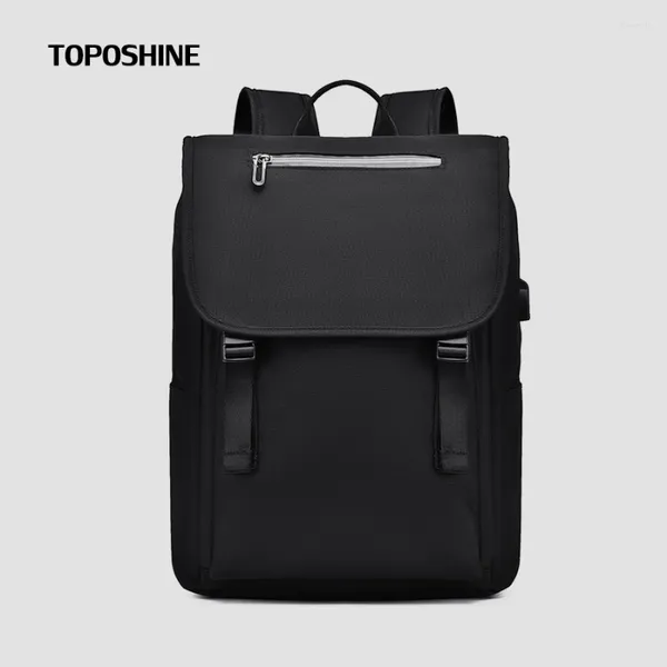 Backpack TopoShine Large Nylon Men Travel Business Male Retro Retro 15,6 polegadas Laptop Saco de bolsas esportivas de bolsa escolar masculina