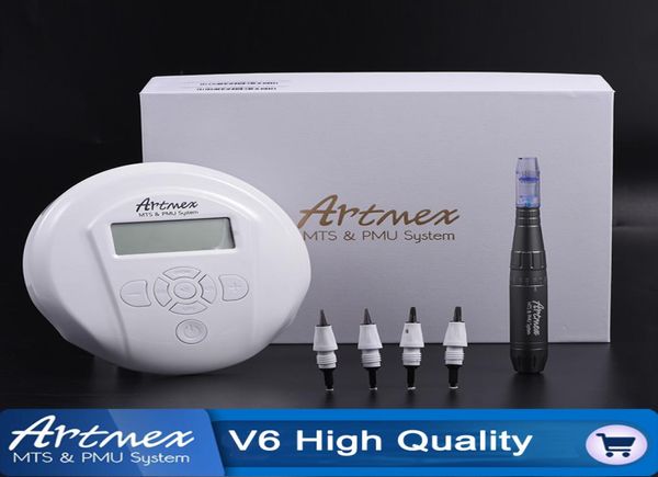 ArtMex V6 Professional Semi Permanent Machine Machine Kits Mts PMU System Derma Pen Pennio Penna Tattoo Pen3218279