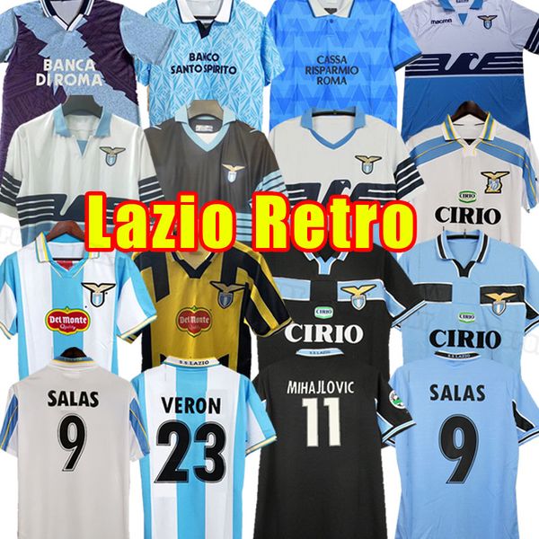 Retro Lazios Soccer Jerseys Klose Sergej Edição comemorativa Nesta Home Maglietta da Calciatore 00 01 15 16 18 19 19 91 92 94 95 98 99 00 1989 2014 Manga longa 1999 16 18 18 18