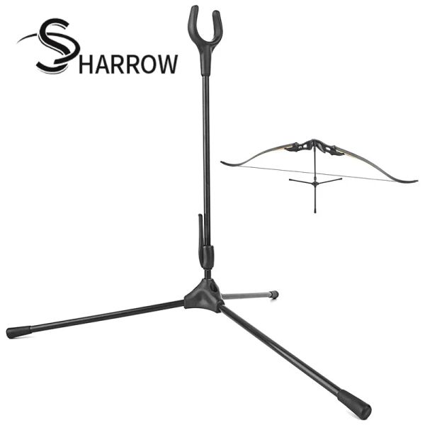 Darts 1pc Recurve Bow Stand destacável portátil portátil esportes ao ar livre tiro arco e flecha de caça ao suporte