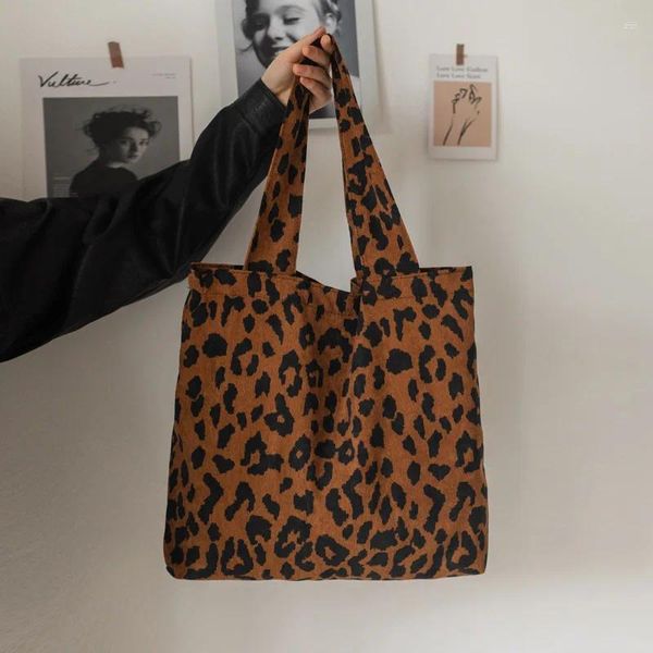 Bolsas de ombro bolsa de sacola para mulheres moda casual leopardo holda feminina de grande capacidade Totes simples designer feminino comprador feminino