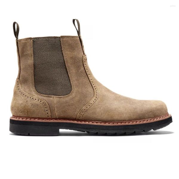 Boots homens carregam grande tamanho casual de estilo britânico rebanho elegante