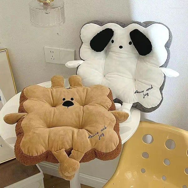 Cuscino ins grazioso cuscino orso fumetto sedile peluche a forma di biscotto comodo divano divano decorazione per la casa inverno