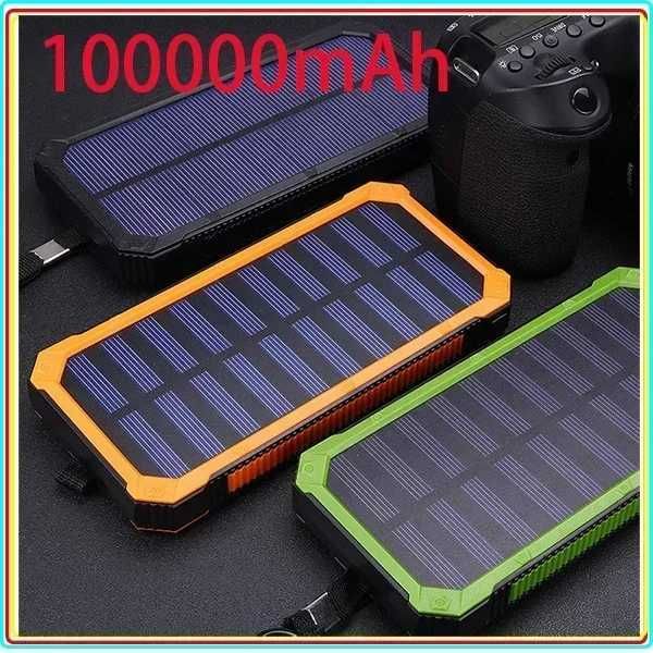 Bancos de energia do telefone celular Ultra D Nne F5 Solar Solar Strom Strom Versorgung Outdoor Drei à prova d'água Universal 100000mAh Land Rover Power Bank Mah J240428