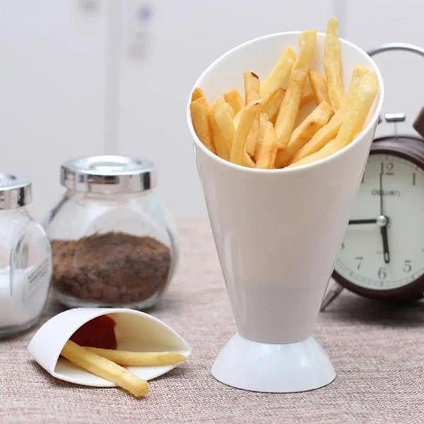 Plakalar Kendini Stand 2'de 1 Patates Kızartması Raf Tutucu Sos Bardakları Fry Accessorie Çok Fonksiyonlu Çok Fonksiyonlu Tatlı Tepsisi Snack Cup Kase